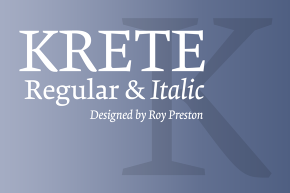 Download Krete Regular and Italic - Italic Collection