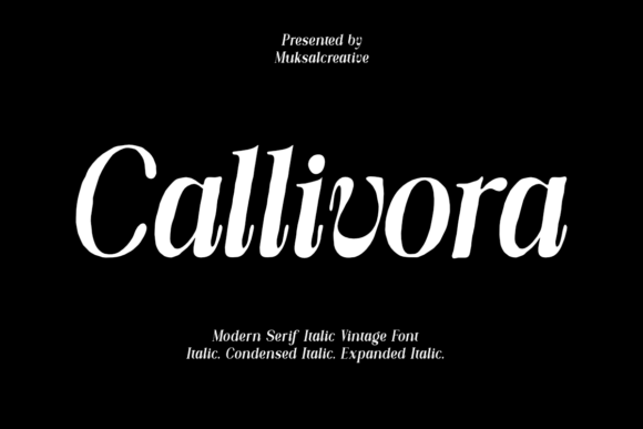 Download Callivora Italic - Italic Collection